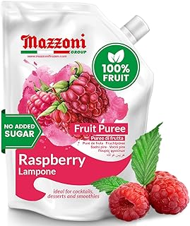 Raspberry Puree, 100% Pure Raspberries, Just Fruit, No Sugar Added, Real...