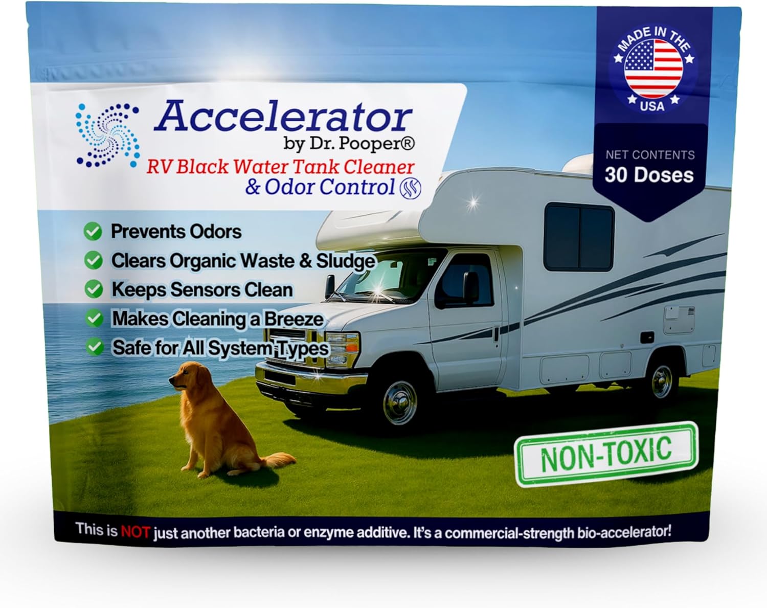 RV Black Water Tank Cleaner by Dr. Pooper, Clears Sludge, Waste, and Odors from RV Tanks