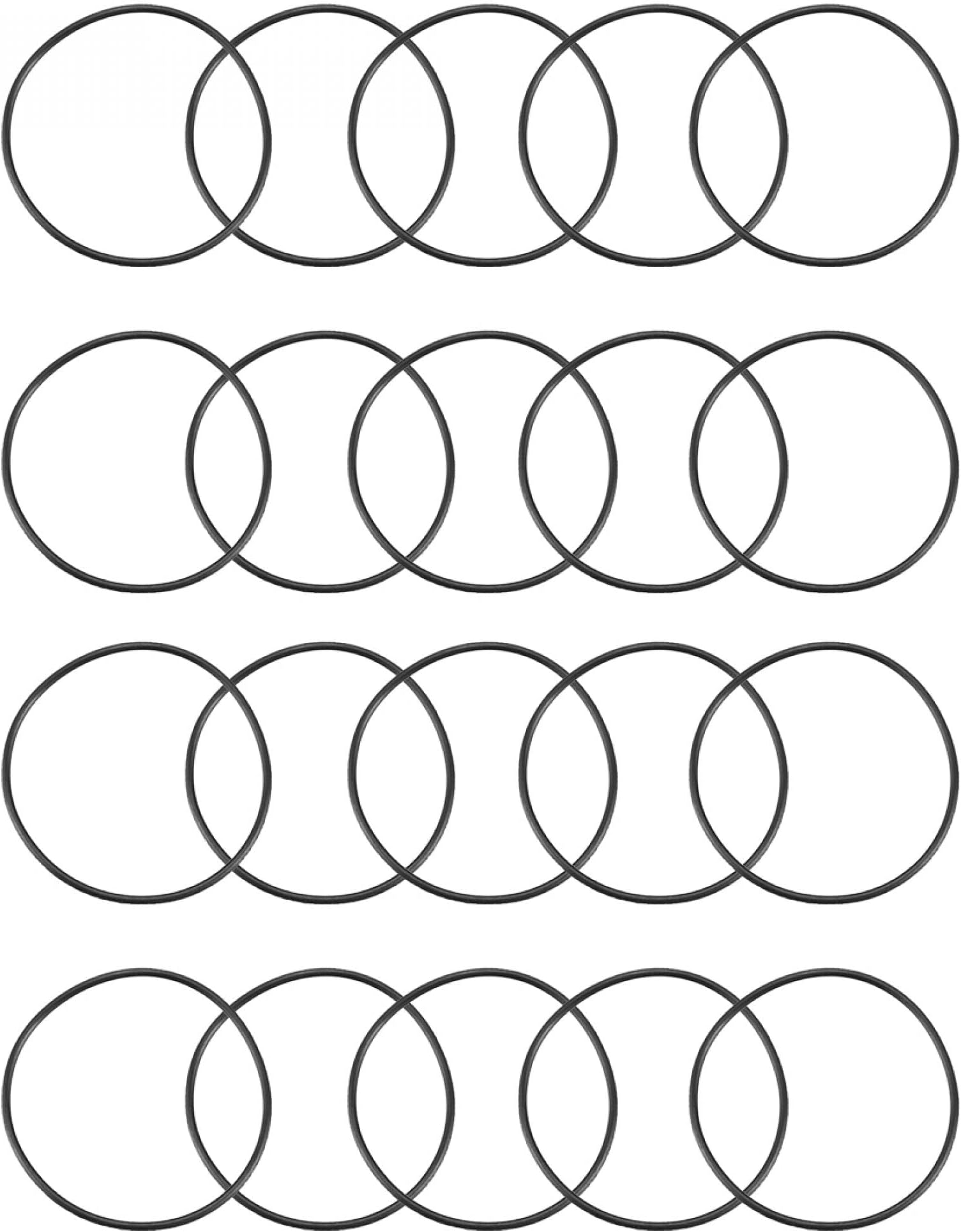 Uxcell Nitrile Rubber O-Rings 25mm OD - Metric Sealing Gaskets Pack Of 10