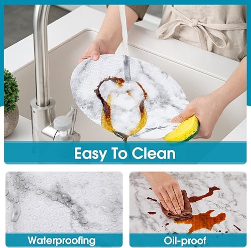 Miniatura 3 de COAVAS Revestimiento de estante para armarios y cajones antideslizante, sin adhesivo para tocador, cocina, estantes, papel grueso impermeable,