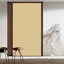 Puerta opaca plisada invisible sin taladrar para tamaño personalizable, ahorro de espacio, color amarillo, 62 x 80 pulgadas