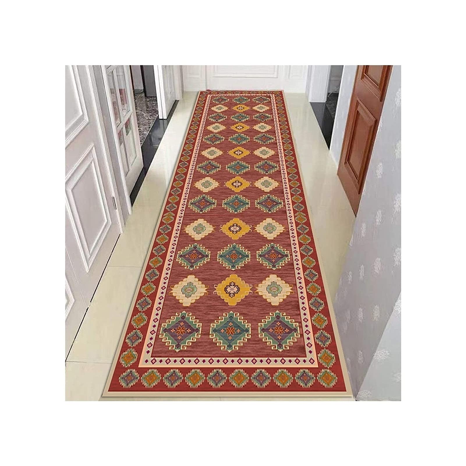 Alfombra de pasillo de 60 x 270 cm lavable con diseño estrecho para pasillos