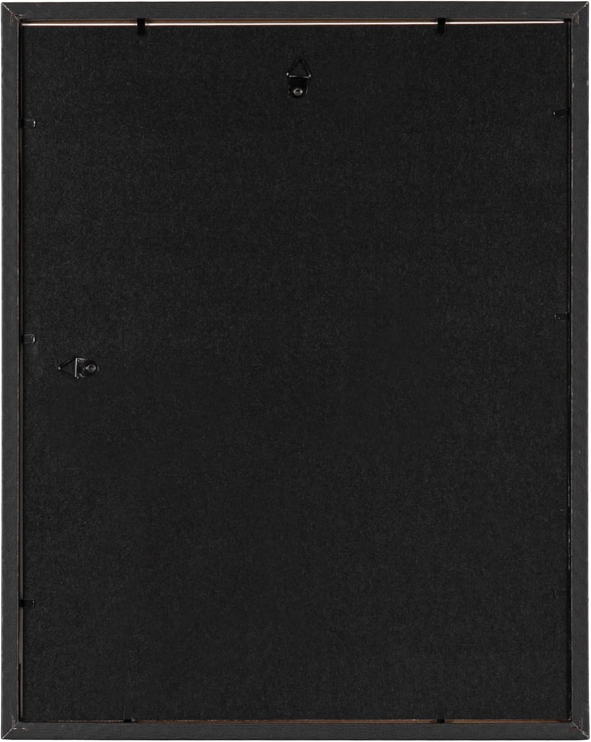 Kate and Laurel Gibson Modern Wall Picture Frame Set of 4; 11x14 matted to 8x10; Black and White; Four-Piece Frame Set for Use as Gallery Wall Frame Set in Living Room Wall Décor