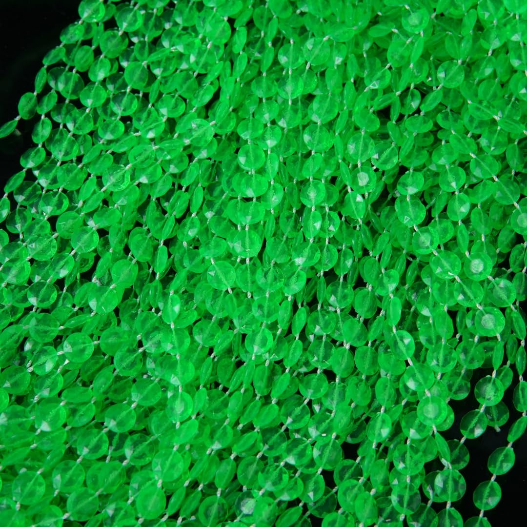 YaoYue Crystal Beaded Curtain Door Curtains Room Divider Hanging Diamond Acrylic Beads for Doorway Hippie Closet Bedroom Wall Window Backdrop Decor (35.5×79in/90×200cm, Crystal): Green 35.5"W x 79"L (Pack of 1)