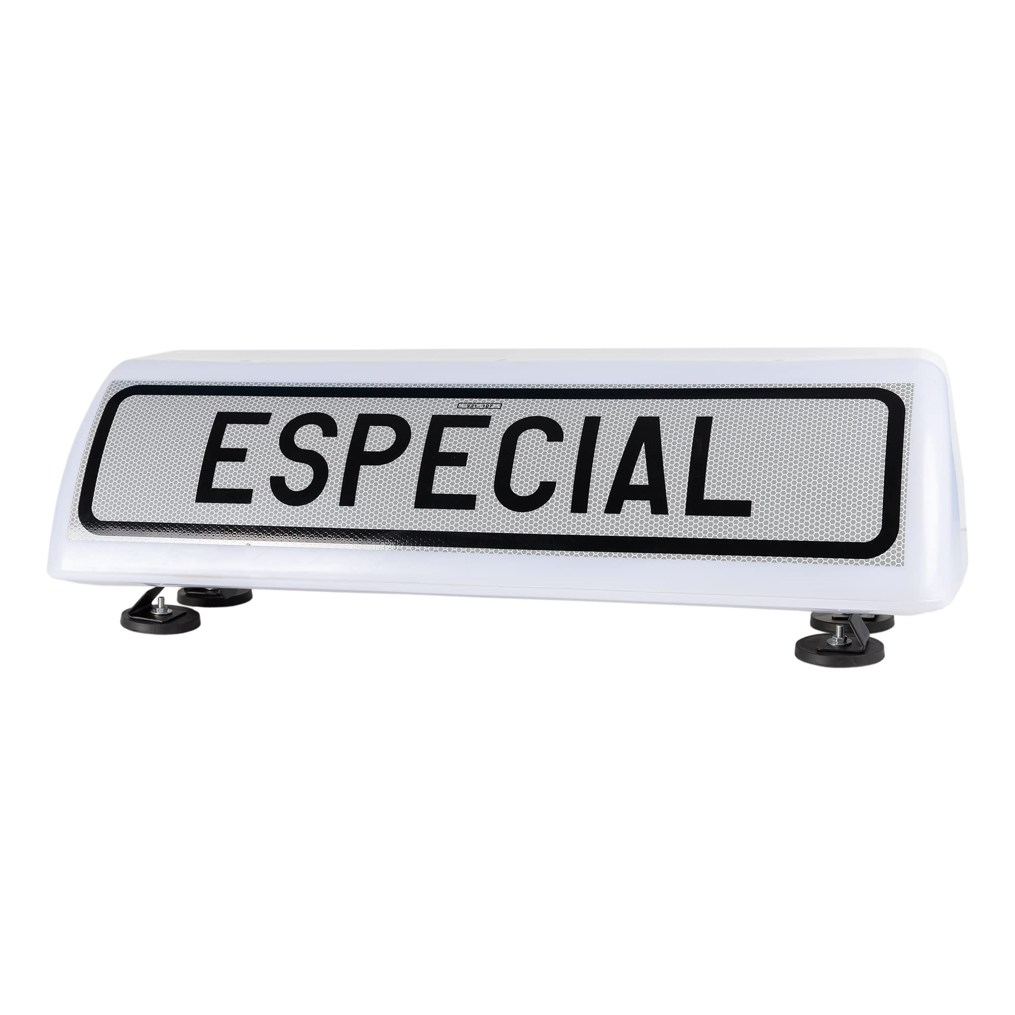 Cofan Cartel avisador acompañamiento vehículo especial | Resina | Señal V21 homologada | Soportes magnéticos | Medidas: 72 x 22 x 21 cm
