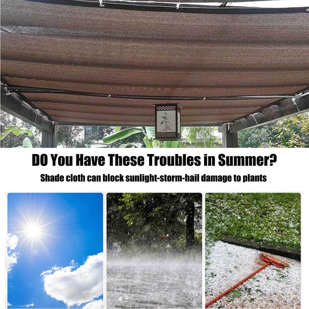 Red solar de 90% e para jardín, vela de protección solar de 1 x 2 m a 8 x 8 m, malla para invernadero, bloqueo UV, toldo al aire libre