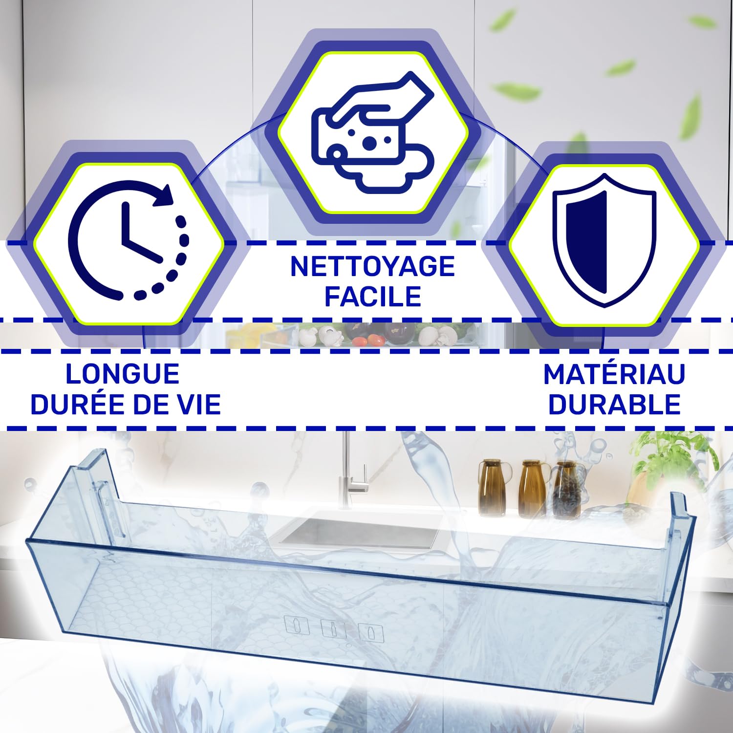 Balconnet Refrigerateur 430x115x90 mm Code Original 4640560100 pour Beko | Garantie de 10 Ans - MONTERAL