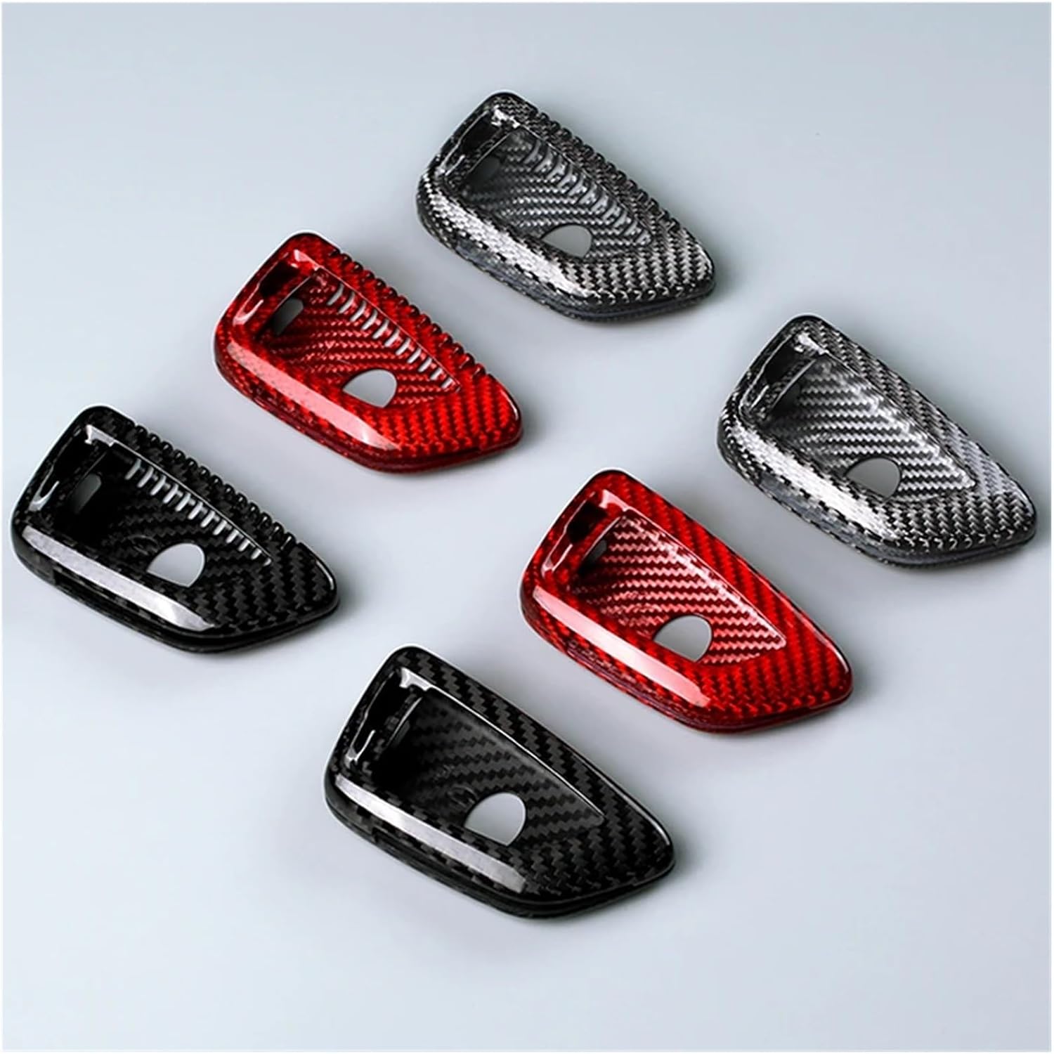 Carbon Fiber Key Fob Cover Compatible with Toyota Supra A90 A91 GR MK5 2024 Key Shell Case Protector Toyota Remote Smart Key Accessories(BLACK)