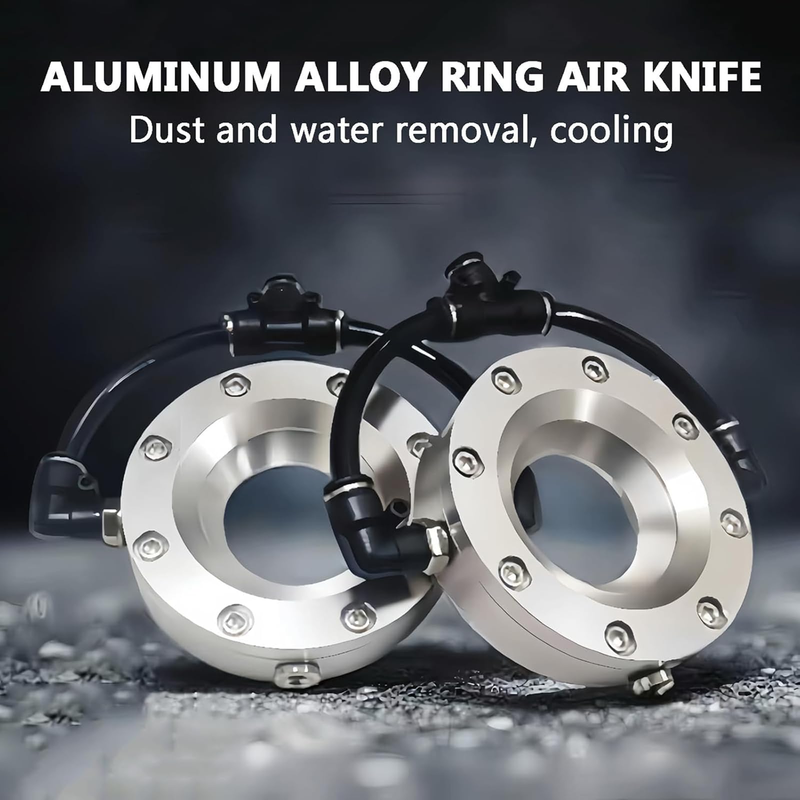 Cuchillo de aire de aleación de aluminio, pistola de soplado de 360 grados, secado eficiente de tuberías y cables, compatible con compresor de aire