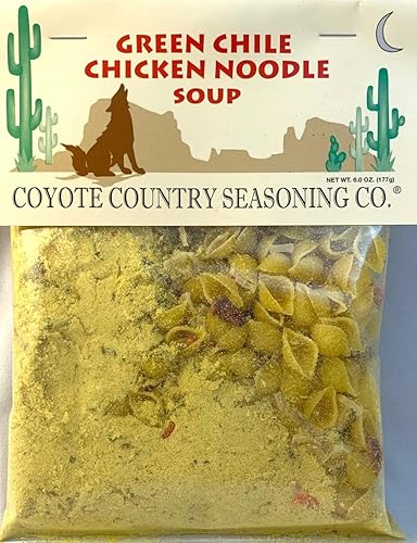 Coyote Country's Green Chile - Mezcla de sopa de fideos con pollo (paquete de 3)