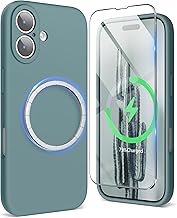 SURPHY Magnetic for iPhone 17 Case, Upgraded [Full Camera Protection] [Liquid Silicone] Shockproof Gel Rubber Phone Case for iPhone 17 6.3 inch 2025, Cactus Green