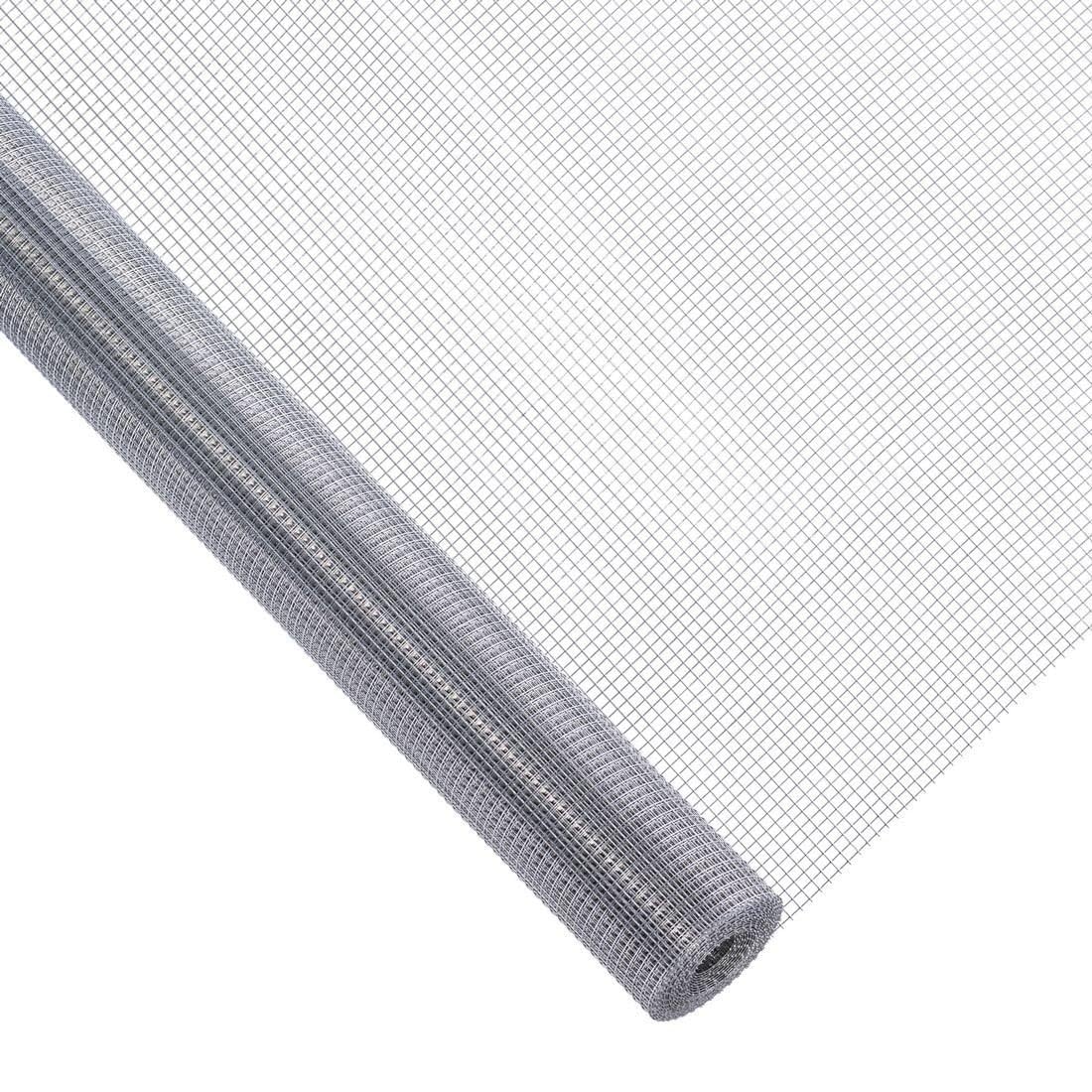 Garmix Volierendraht 6x6mm Drahtgitter 4-Eck Maschendraht Zaun Feuerverzinkt 0,65 mm (100cm x 25m)