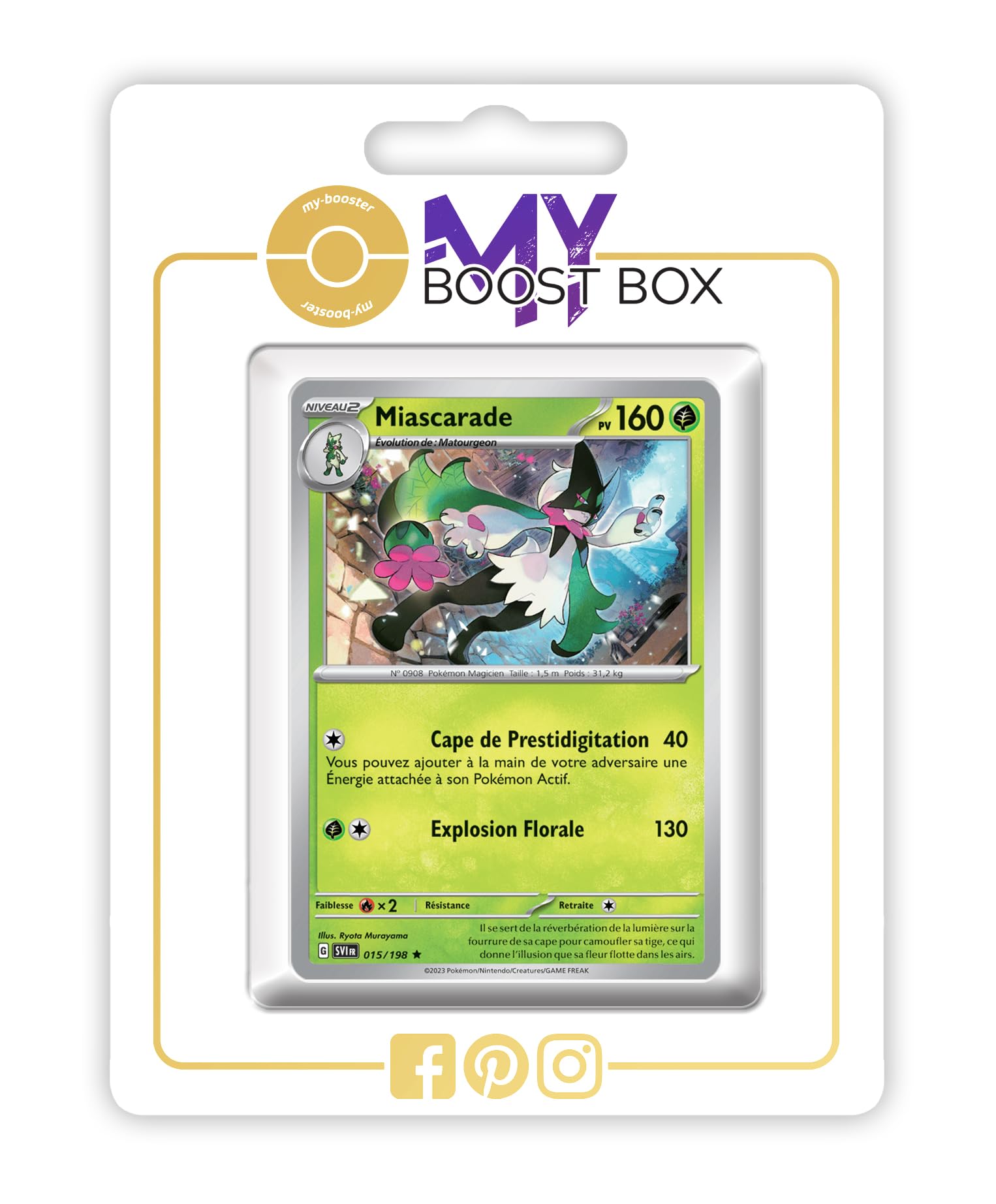 Coffret De 10 Cartes Pokémon Françaises - Ossatueur Holo/Reverse Aléatoire (Écarlate/Violet 151) - 5