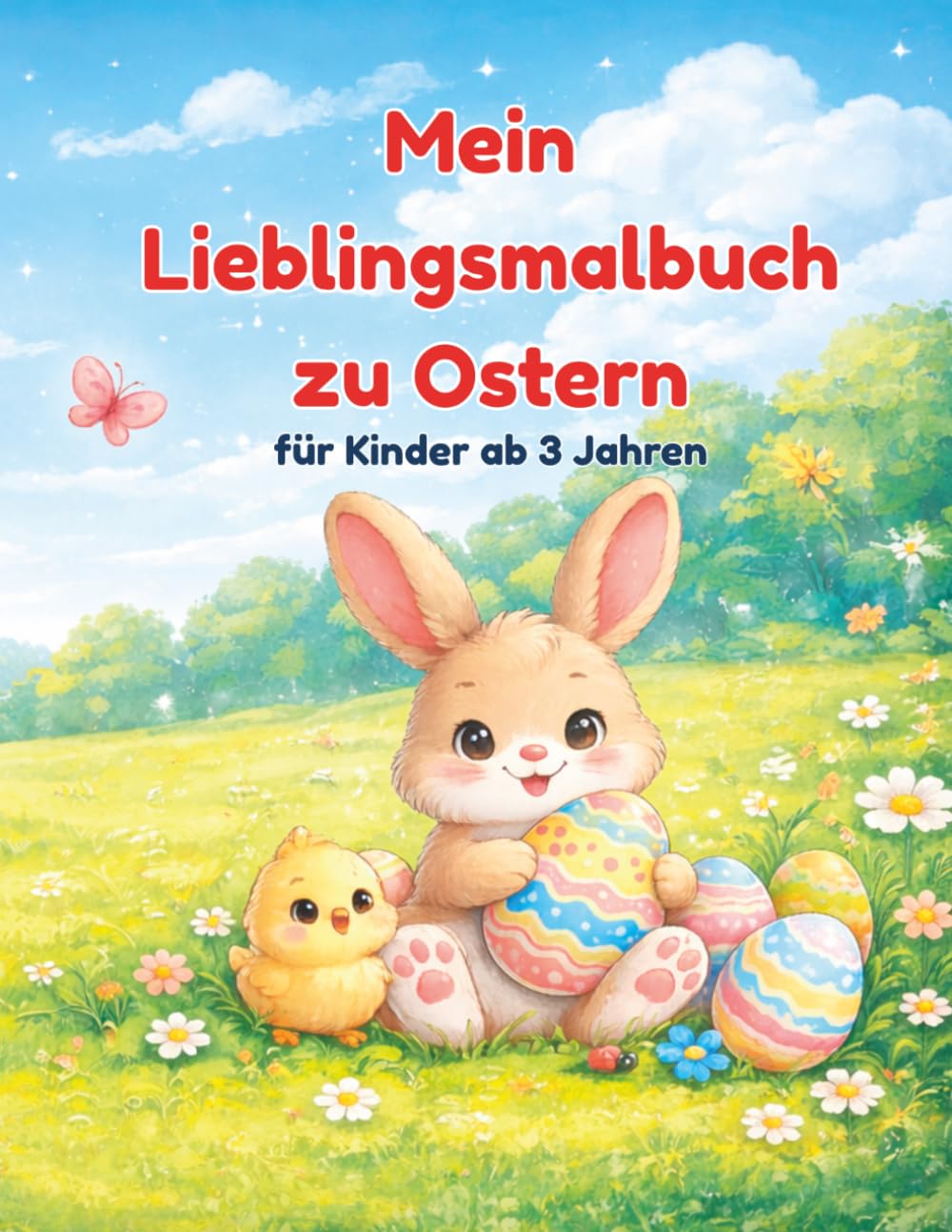 Mein Lieblings-Malbuch zu Ostern: Malbuch für Kinder ab 3 Jahren