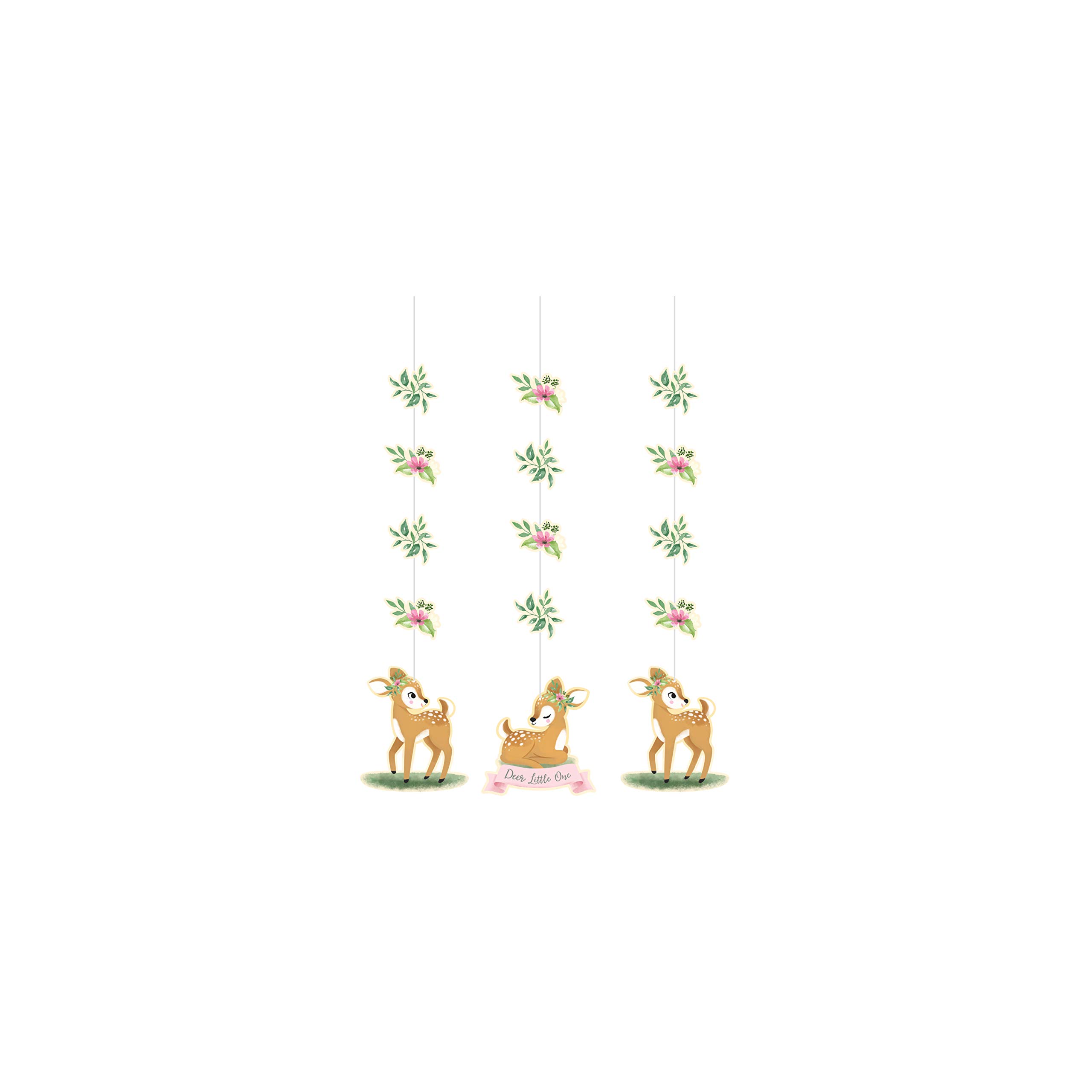 Little Deer Birthday Hanging Cutouts, 3 ct