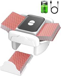 Card Shuffler with Removable Tray, 2025-Upgrade Rechargeable Automatic Playing Card Shufflers Machine for 1-2deck, Automatic Stop, Quick Shuffler, No Card Jams, Low Noise, Fit for Poker,UNO,Bridge
