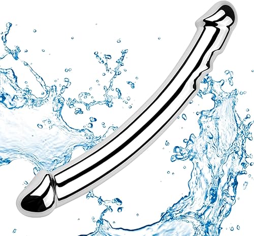 Consolador anal de metal de doble extremo, estimulador vaginal del punto G y ano, masajeador de próstata, juguete sexual para adultos, de acero