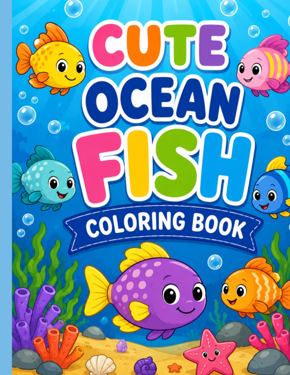 CUTE OCEAN FISH COLORING BOOK
