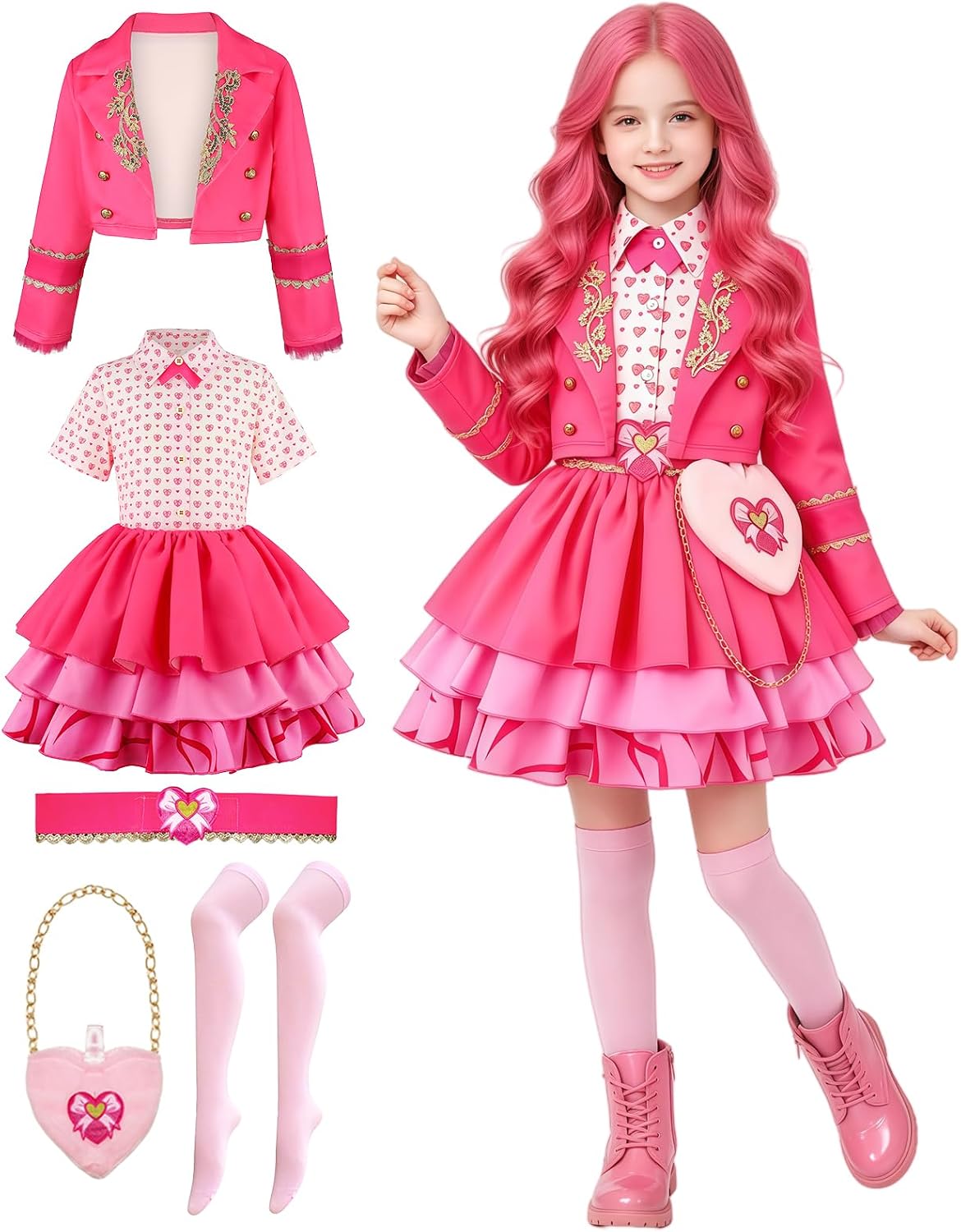 Kids Royal Princess Costume Girls Fancy Set Halloween Costumes Outfit