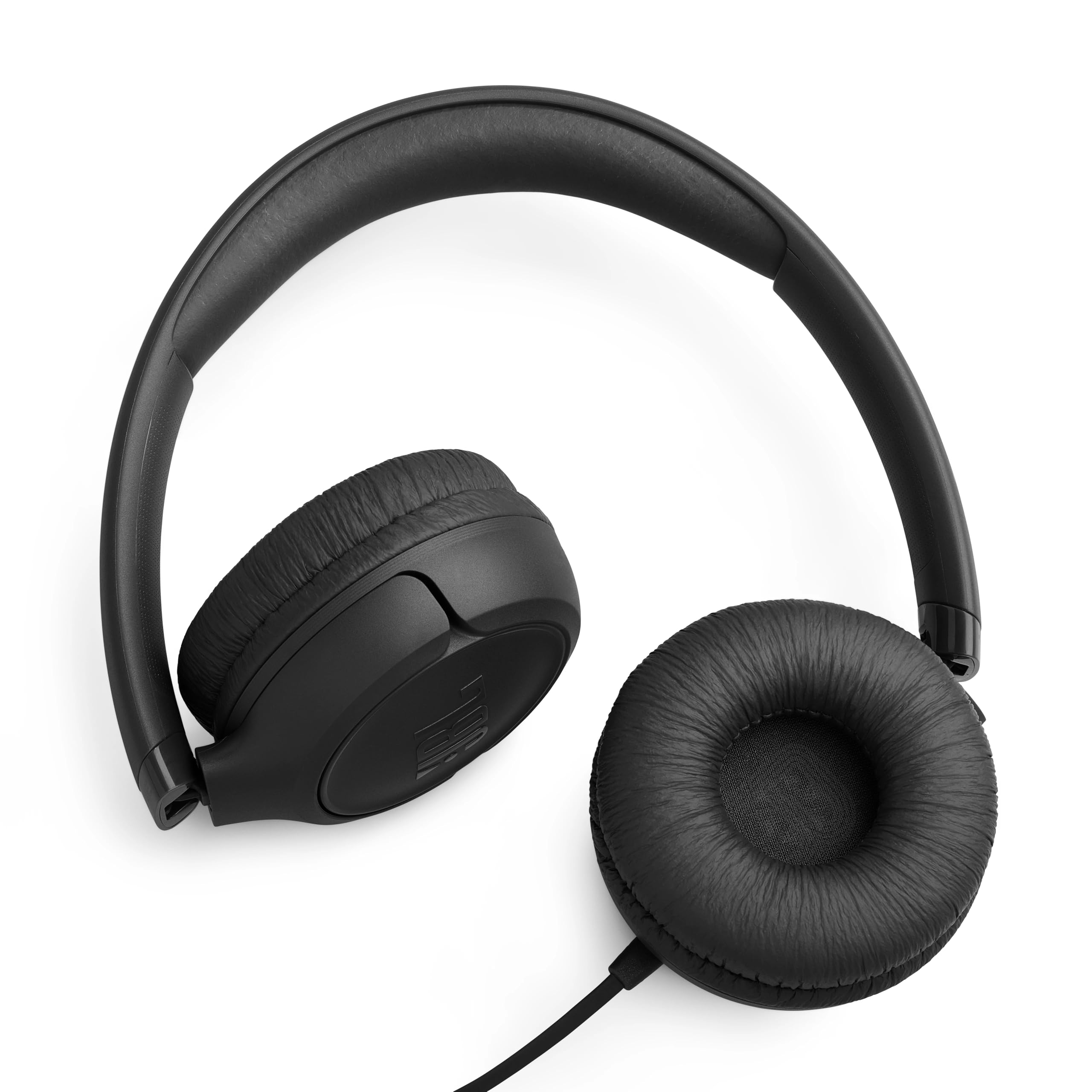 JBL Tune 530 Cuffie con Filo On Ear, Microfono, Suono JBL Pure Bass, Preimpostazioni EQ, Design Pieghevole e Cavo Anti-Groviglio, Nero