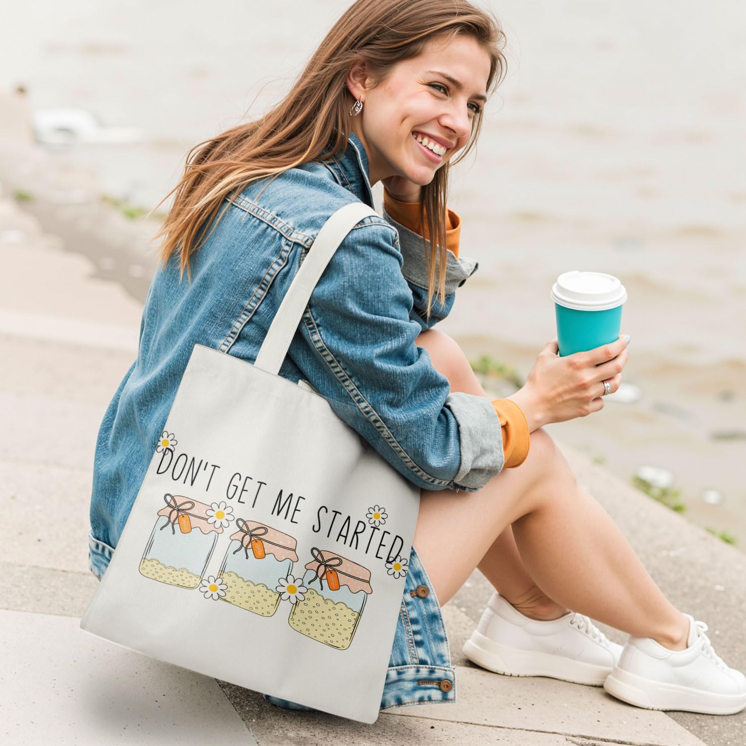 Sourdough Baking Tote Bag, Funny Bread Baker Gifts Canvas Tote Bags, Reusable Grocery Shopping Bag