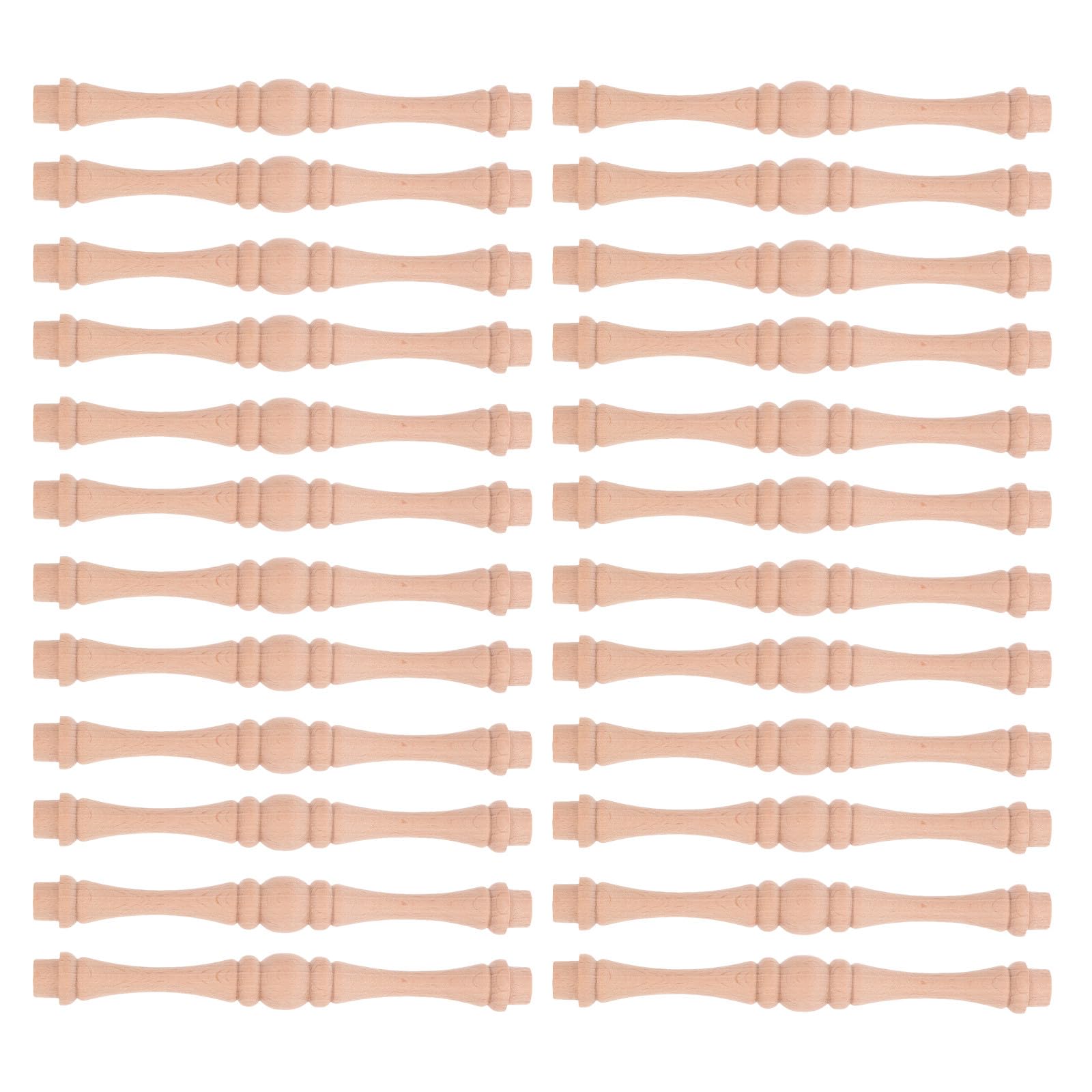 Balustres en bois sculpté CRAFTHROU beige gourde pour réparation et meuble x25