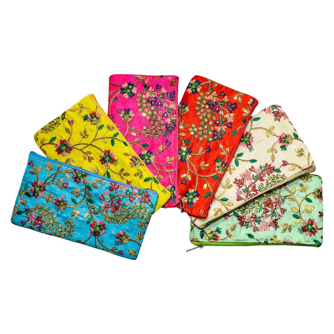 Ankit Traders New Traditional Vintage Embroidered Purse for Women with Zipper, Potli Pouches for Baby Shower, Potli Purse for Ladies, Potli Bags for Gifting Multi Colour (Set of 2) (B0BRXVB4XN) Amazon Price History, Amazon Price Tracker