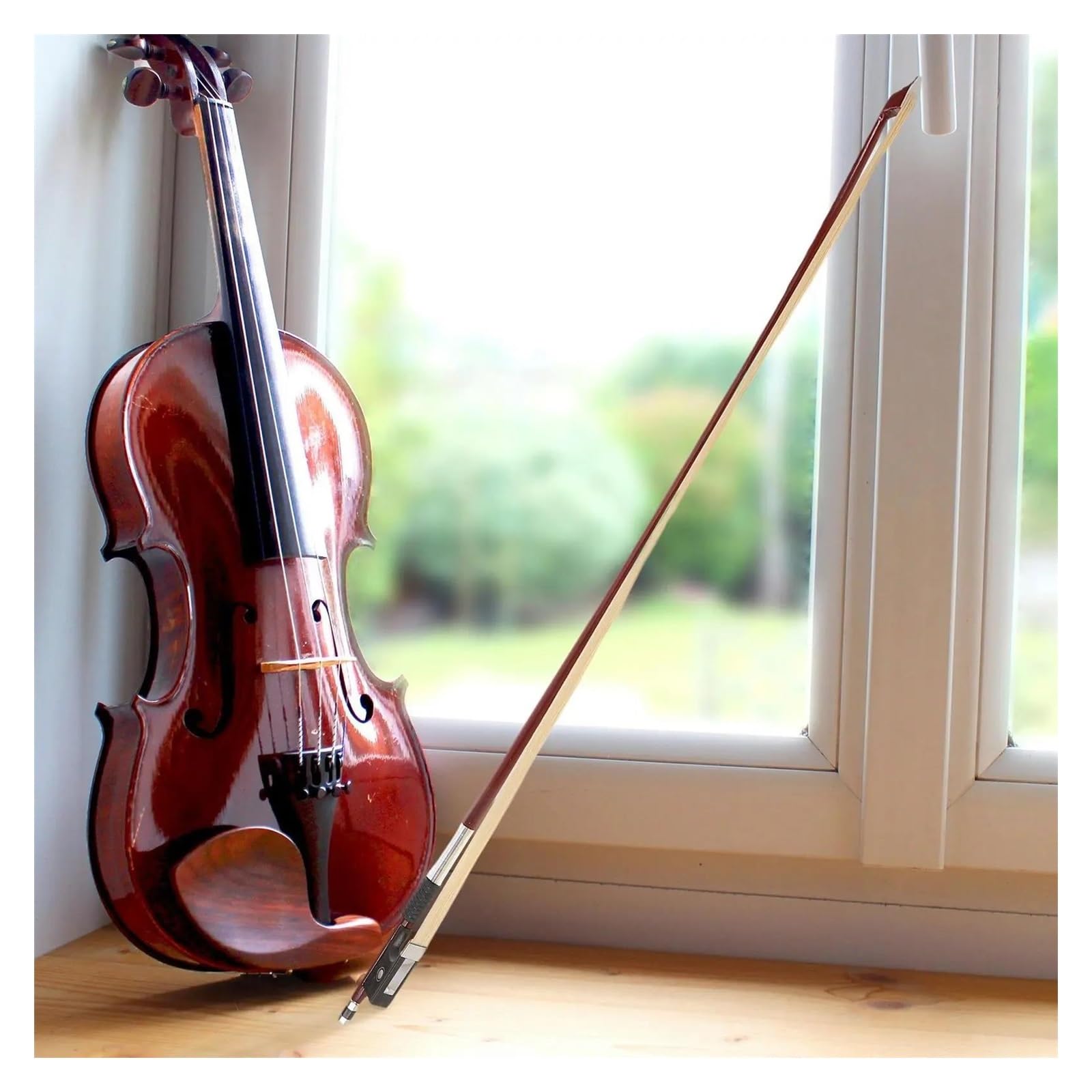 Arco De Violín Arco De Práctica De Rana De Ébano Y Sándalo Tamaño 1/2 Para Violín | Arco de violín