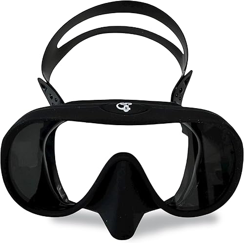 Miniatura 16 de Spartacus Frameless Dive Mask, Ultra-Clear Low-Iron Glass, Wide View, Low Volume, 100% Silicone Skirt Rosa