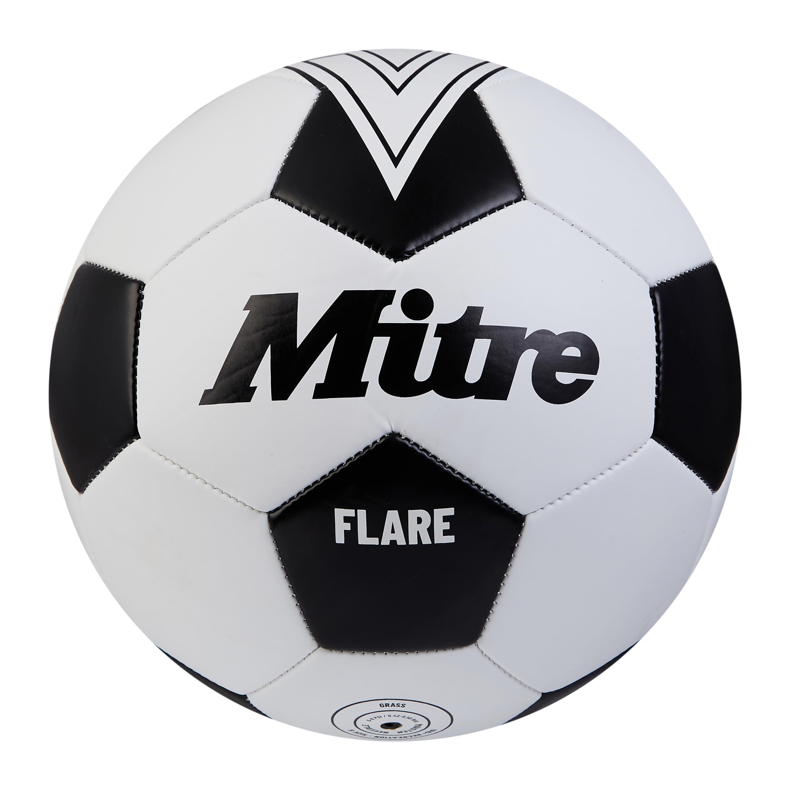 Mitre Flare Football White/Black Size: 5 (Age 15+)