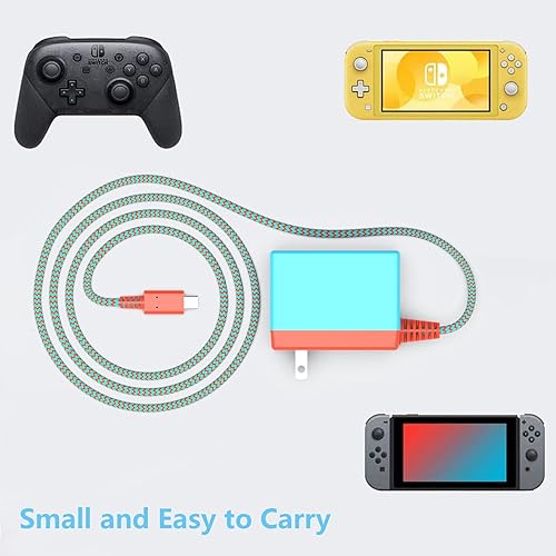 Miniatura 7 de Cargador Nintendo Switch, cable adaptador de CA de 39 W, cable de alimentación para controlador OLED Switch Lite, accesorios de alimentación USB