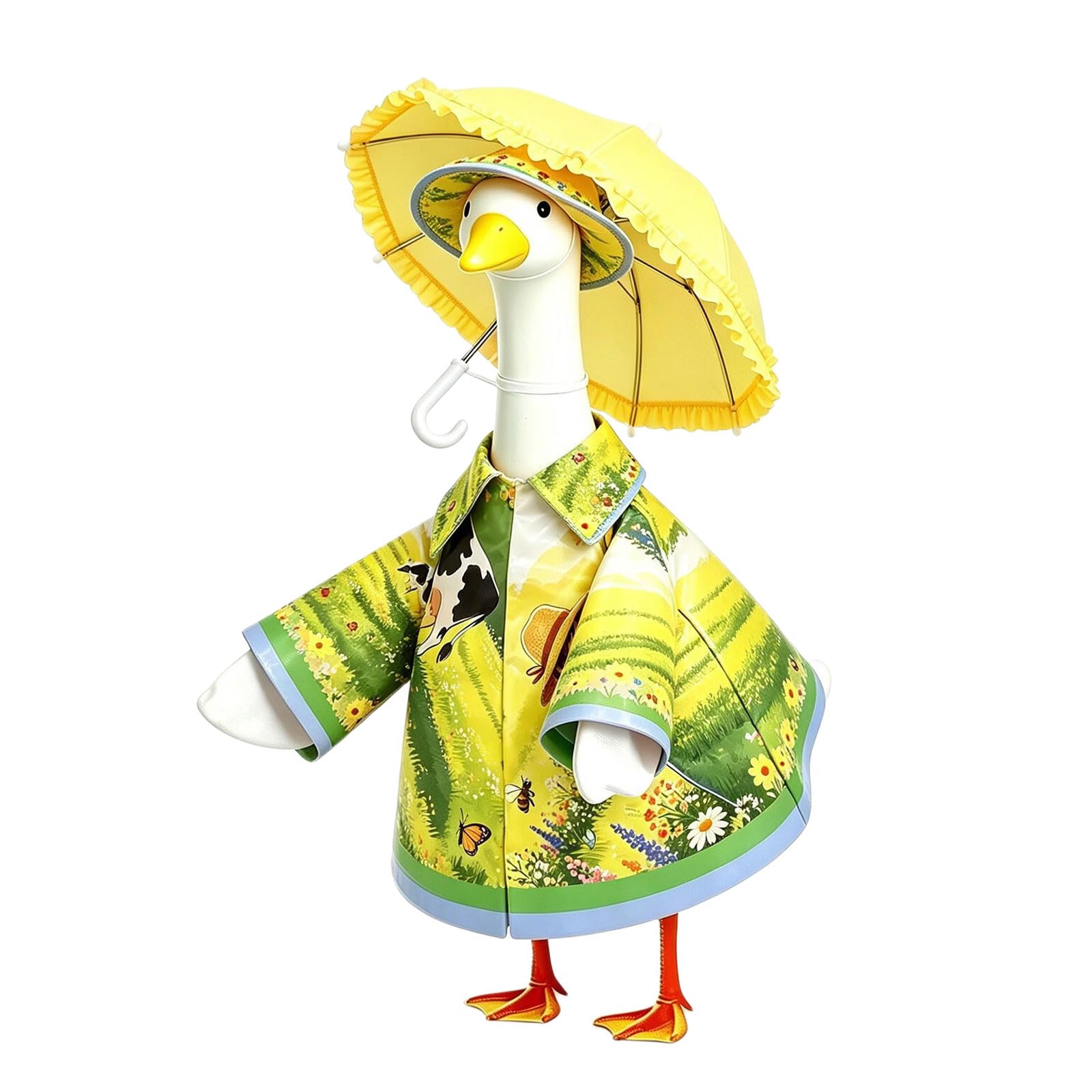 Piceioep Waterproof Backyard Fowl Attire Geese Rain Suit Protect Porch Decoration From Harsh Climate for 23 Inch Figurine Waterproof Fowl Attire