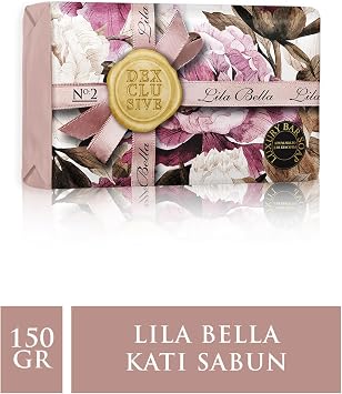 DEXCLUSIVE Lila Bella Doğal Banyo Sabunu 150 gr -%100 Bitkisel Yağlı, Kremsi ve Gliserinli Parfümlü Vücut Temizleyici