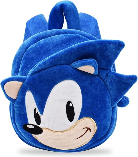 VXCQ Sonices Backpack for Boys,Sonic School Bag,3D Childrens Premium Sonices Backpack School Rucksack Travel Bag Kids Girls, Blue