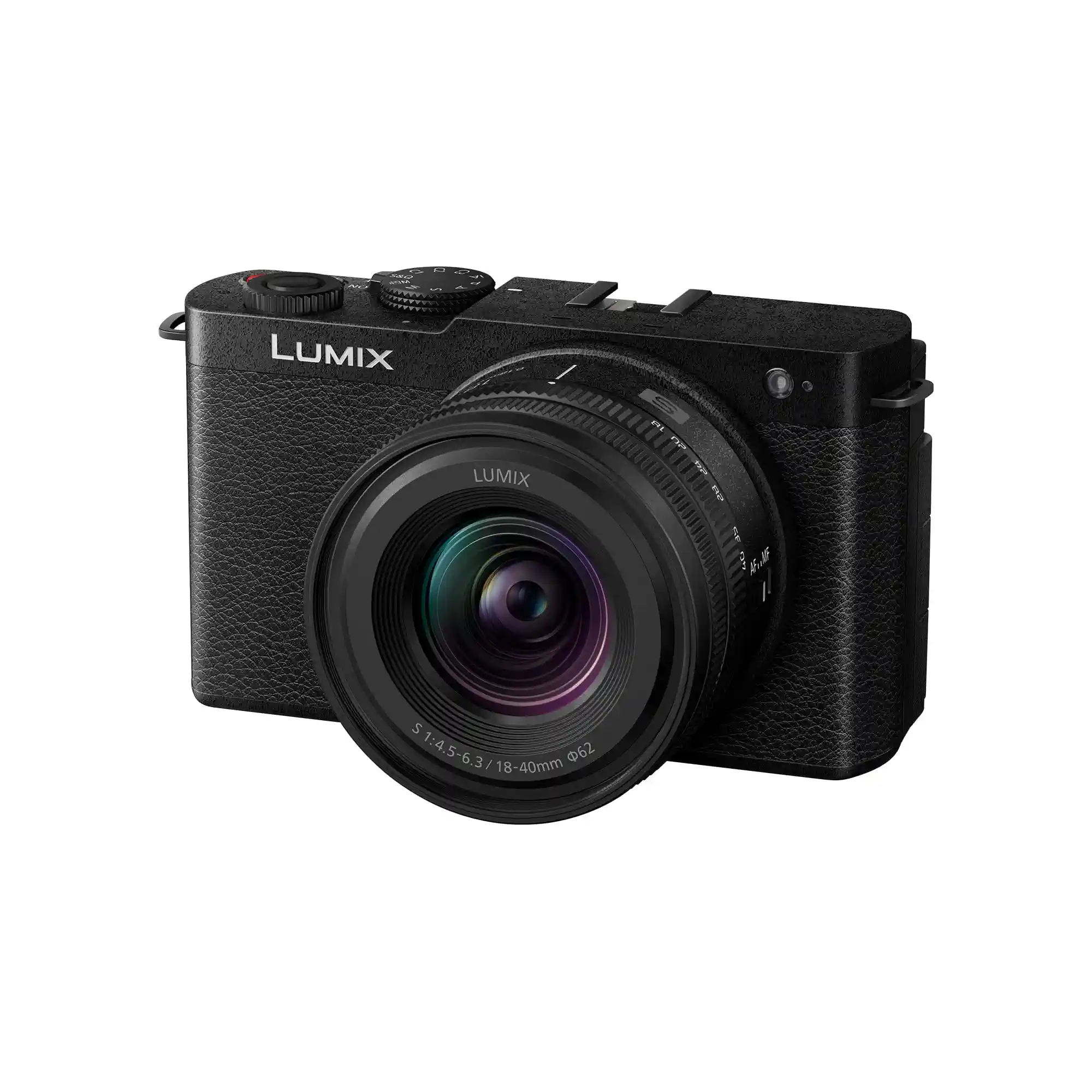 Panasonic Lumix DC-S9NE-K Spiegellose Vollformatkamera, Open Gate Vlogging, 24,2 MP, 6K/4K, 779-Punkt-PDAF, Bildstabilisierung, LUT, 180°-Flex.-Monitor, 5 GHz WLAN, Schwarz, mit Objektiv S-R1840E.