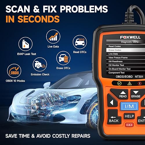 Miniatura 3 de FoXWELL NT301 OBD2 escáner profesional mejorado OBDII lector de código de diagnóstico