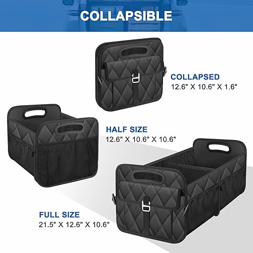 Miniatura 4 de Organizador plegable para cajuela  Accesorios portátiles de coche SUV para cualquier automóvil, SUV, mini-furgoneta, negro