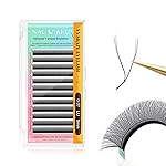 NAGARAKU YY Eyelash Extensions Supplies Y Shape Lash Premade 4D Easy Fan Russian Volume Cluster Faux Mink Matte 12 rows pre Fanned Wispies Crisscross Eye Lashes(0.07mm LU curl 9mm)