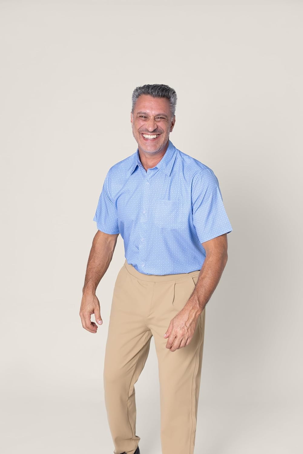 Joe & Bella Short-Sleeve Magnetic Button Shirts for Men - Adaptive Dress Shirts - Easy One-Hand Dressing