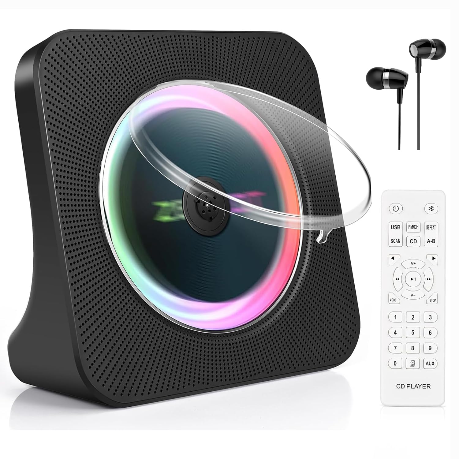 Amazon.com: Portable CD Player with Bluetooth, Desktop CD