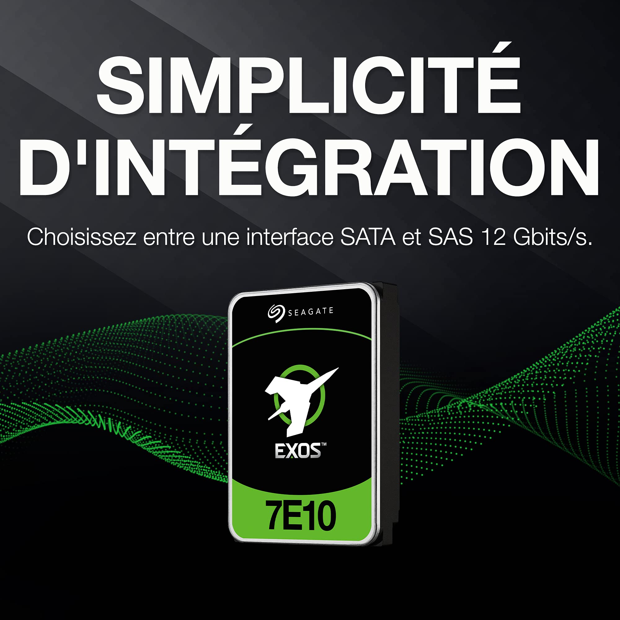 Seagate Exos 7E10 4 to, Disque Dur Interne - 3,5 Pouces 4Kn SAS 6
