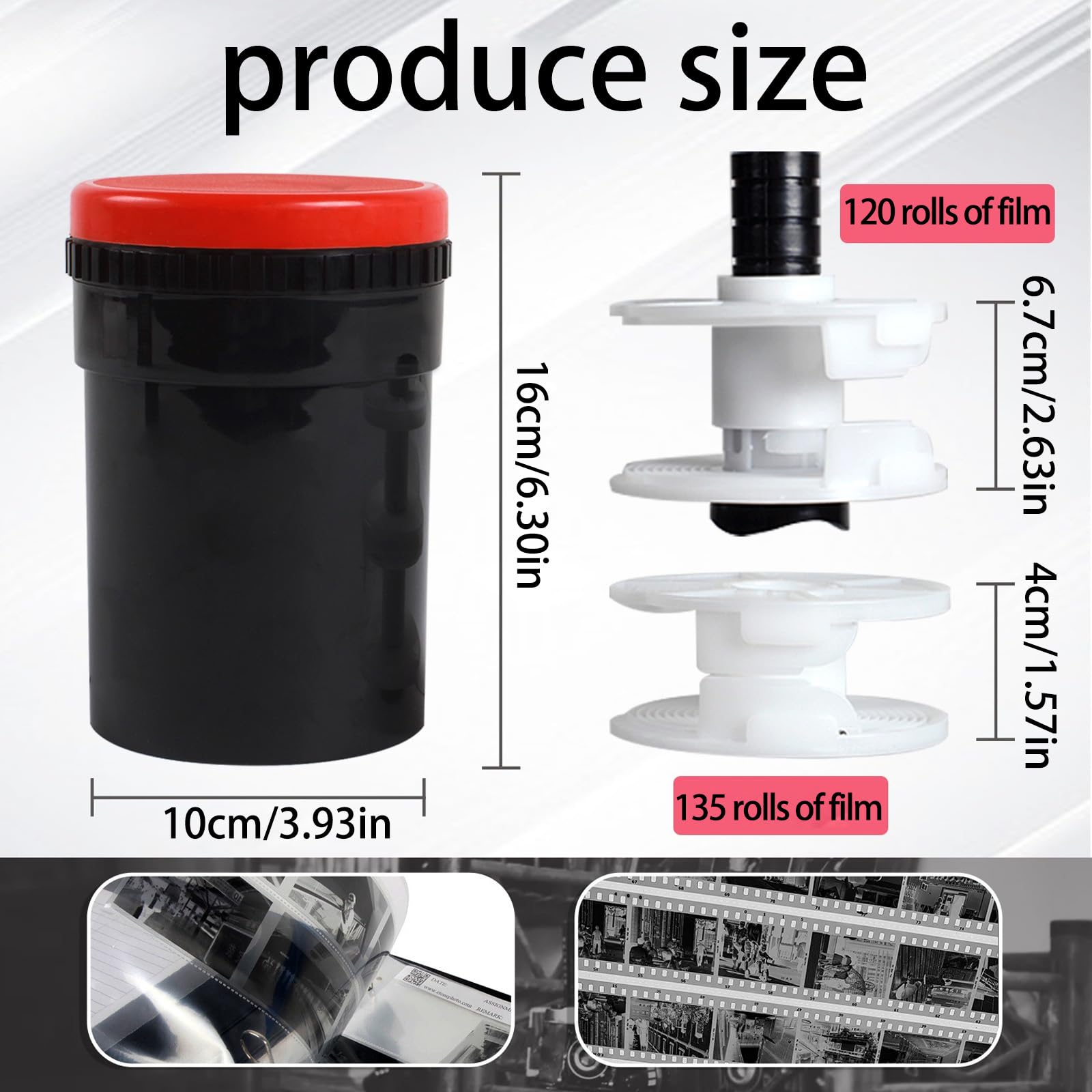 Sviluppo pellicole da 35 mm per 135 120 contenitori sviluppo pellicole a colori bianco Accessori per camera oscura