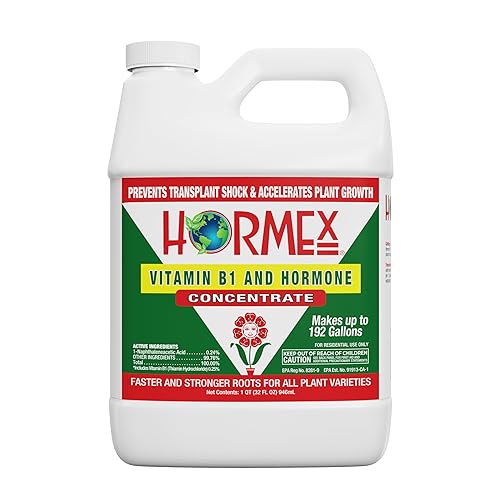 Hormex Concentrado de hormona líquida de enraizamiento con B1 - Estimulador de crecimiento de raíces para plantas fuertes y saludables - Previene el