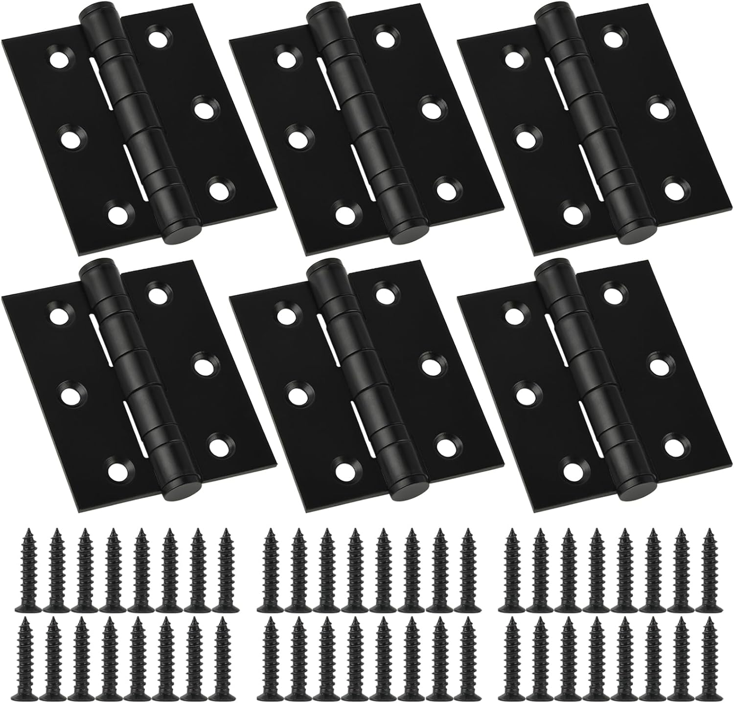 3in Ball Bearing Door Hinges 6 Pack Small Hinges Heavy Duty Hinges