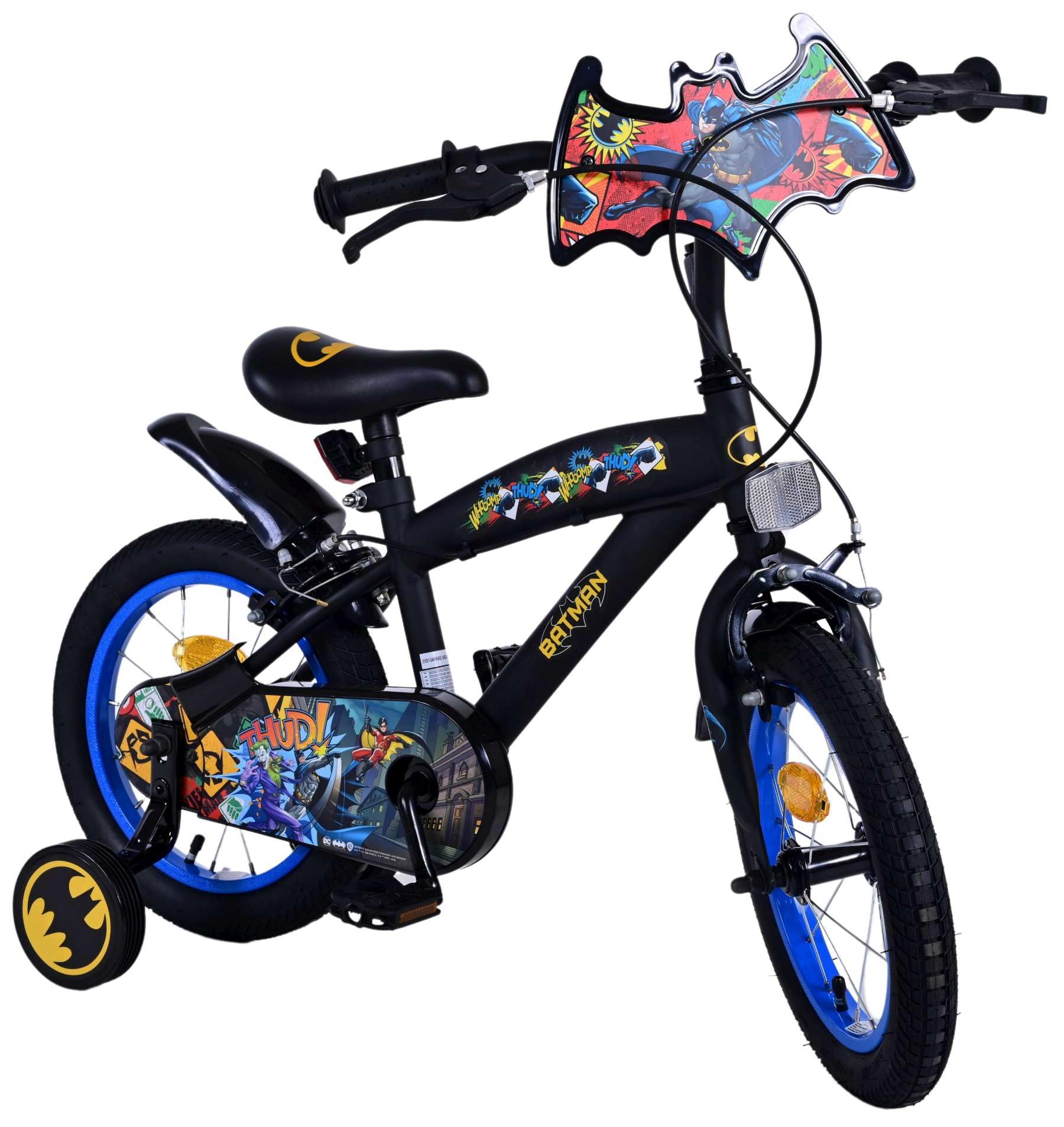 Volare Batman 14 pollici bicicletta per bambini nera - sicurezza, comfort e divertimento per ogni bambino!