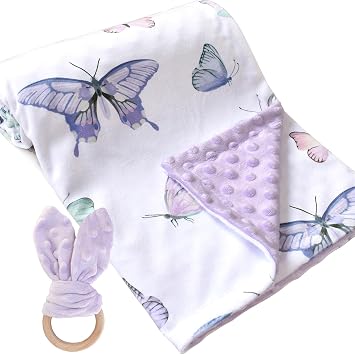 Baby Blankets for Boys Girls Soft Minky Blanket for Newborn Infant Toddler Used for Crib Stroller Nursery Butterfly