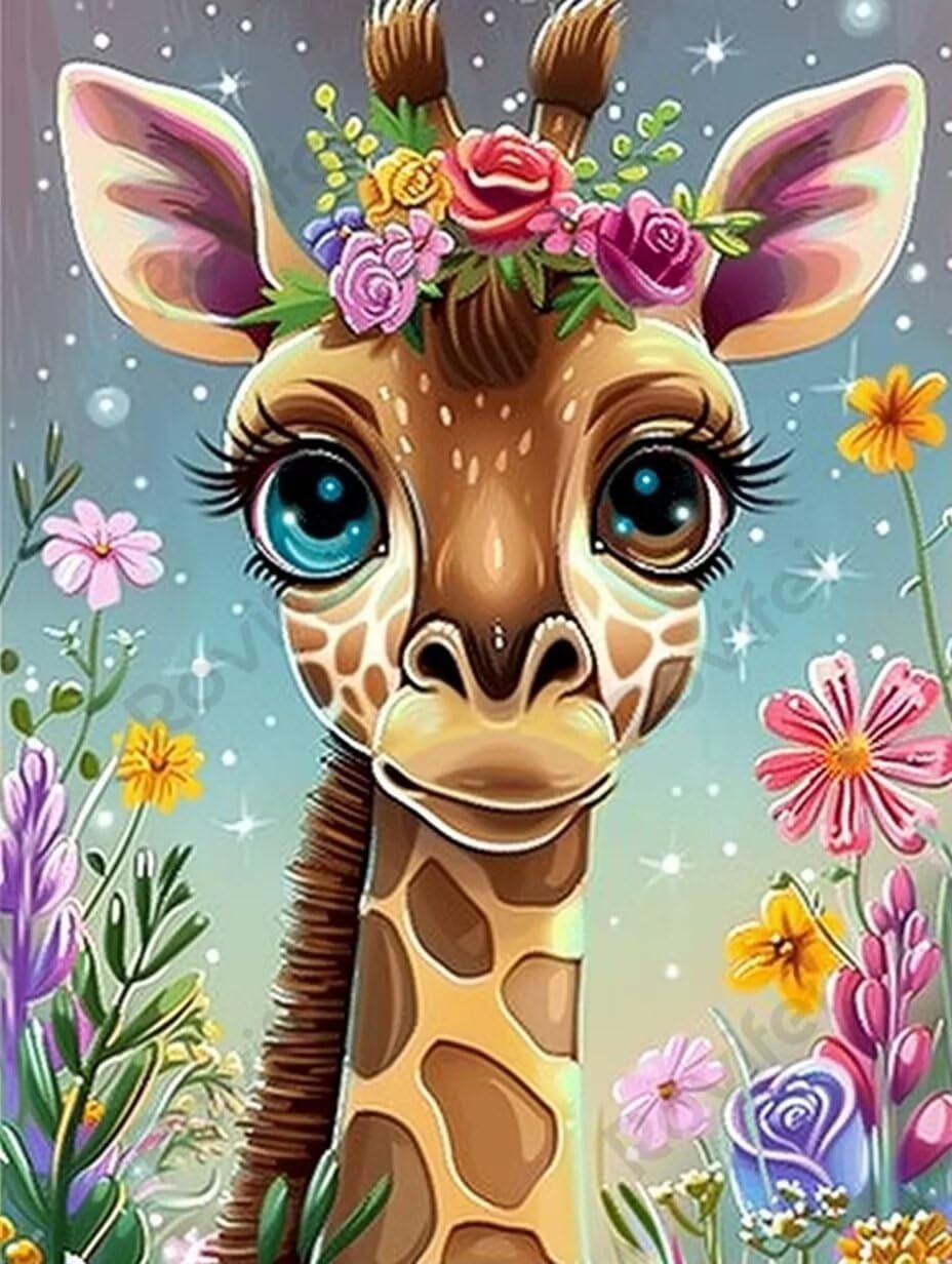 Auremi 5D Diamond Painting Kit – Colorful Giraffe Full Drill DIY Art For Adults Beginners - View #11