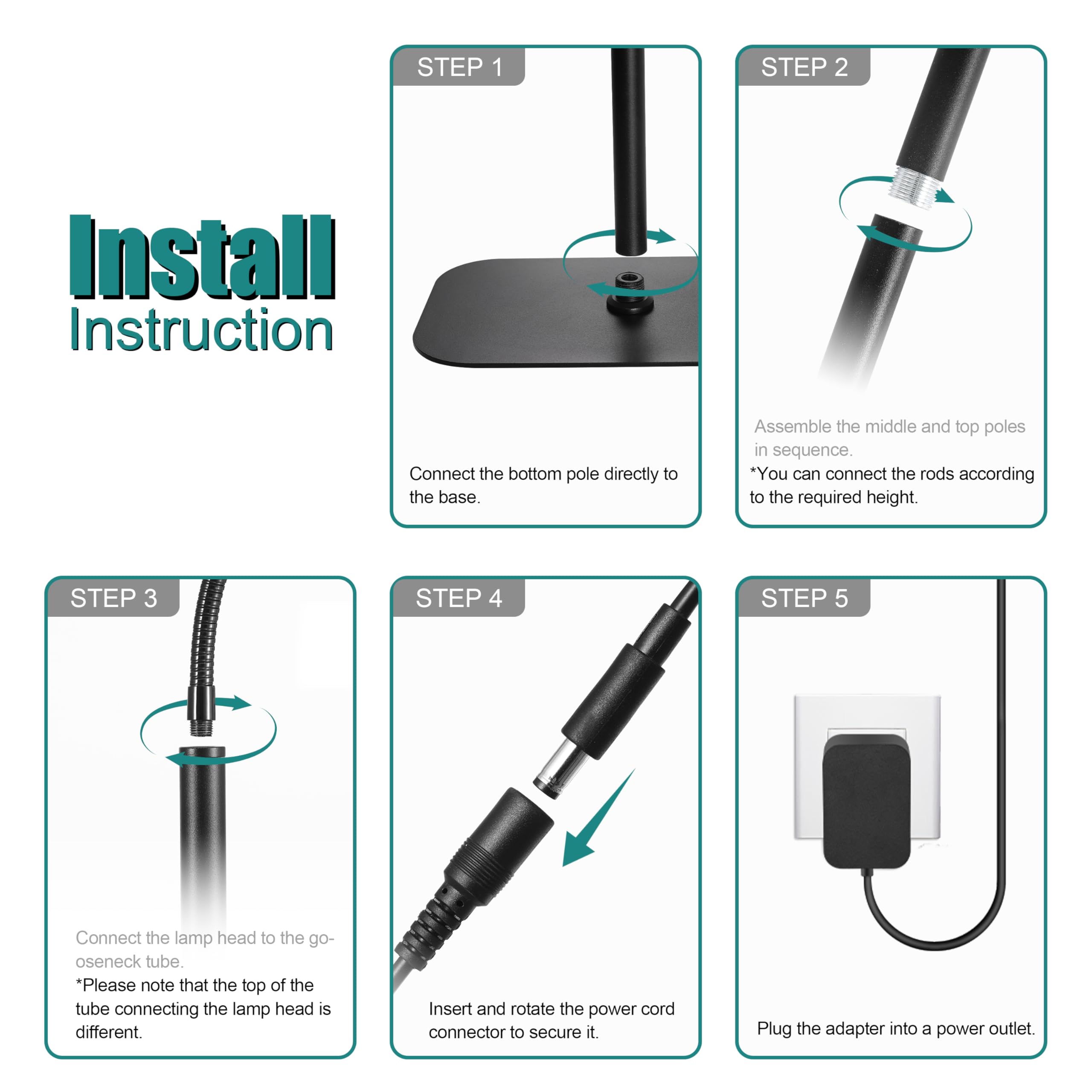 Lámpara LED de espectro completo para plantas de interior, temporizador de 3/9/12 h, 10 niveles de intensidad regulable, altura ajustable, 3000 K para plantas altas, grandes y pequeñas