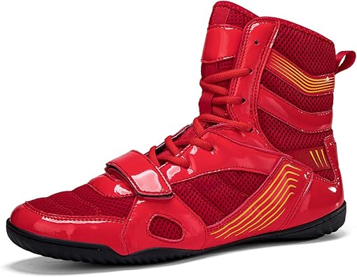DAMANDO Boxing Shoes for Men, Squat Sports Trainers Casual Wrestling Gym Fitness Sneakers Ligthweight Bodybuilding Boxing Boots