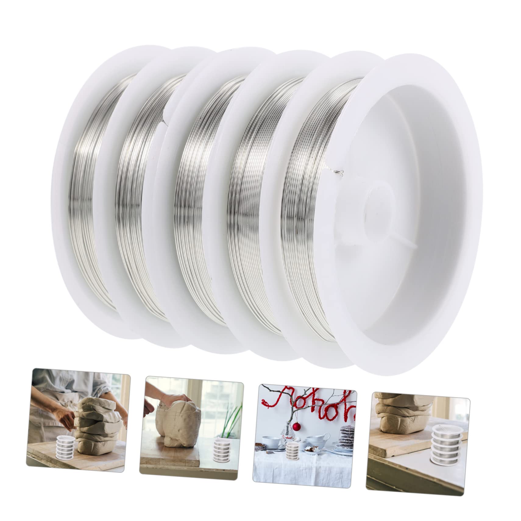 VILLCASE 25rotoli Filo Di Rame Per Fatti Mano Di Filo Decorativo Per Creazioni Artigianali Realizzazione Gioielli e Modellismo Flessibile e Durevole Per Progetti